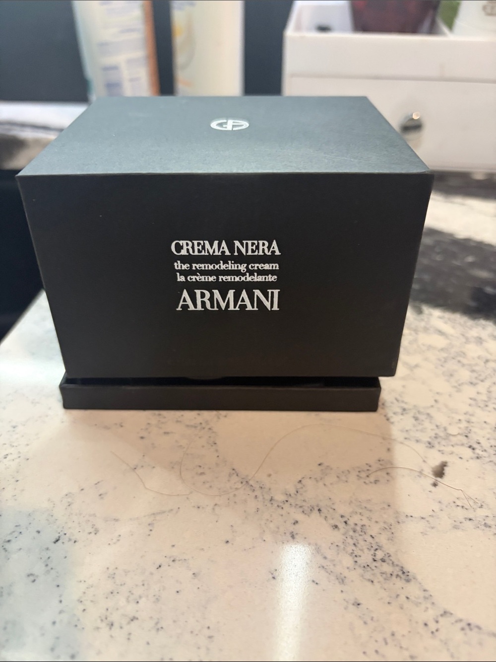 Giorgio Armani Crema Nera Reviving Cream - Black and Silver Jar